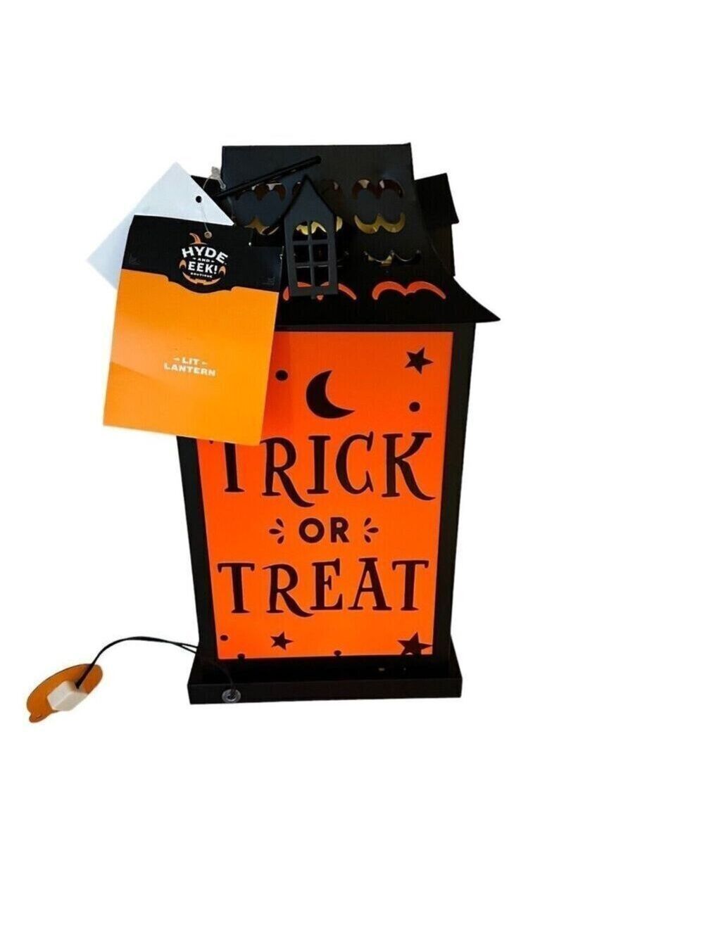 Hyde & Eek Lantern Halloween Pumpkin Trick Or Treat Battery Operated New Holiday
